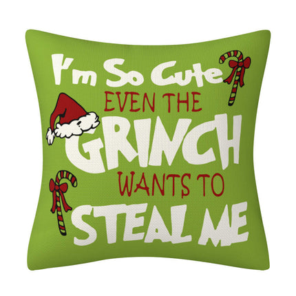 Green Christmas Pillow Covers Winter Holiday Throw Pillows Cover Christmas Decor for Couch Home Décor