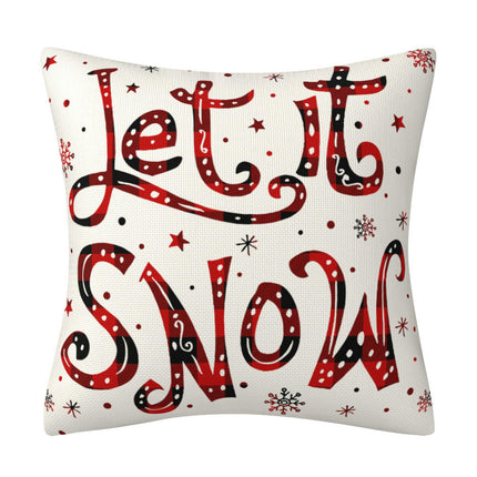 Check Plaids Christmas Pillow Covers Cushion Pillow Covers for Home Decorations Linen Throw Pillow Covers-C