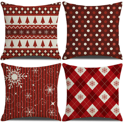 Christmas Pillow Covers Christmas Decor Throw Pillow Covers, Outdoor Linen Pillow Covers for Sofa Coffee