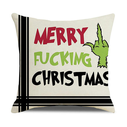 Green Christmas Pillow Covers Winter Holiday Throw Pillows Cover Christmas Decor for Couch Home Décor-B