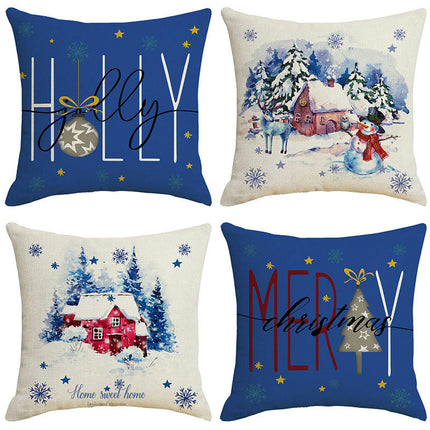 Christmas Pillow Covers Set of 4 Winter Throw Pillows Cover Holiday Pillow Covers for Sofa Home Decor