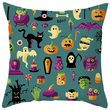 Halloween Pillow Covers Ghost Pumpkins Pillowcase Holiday Throw Pillows Cover for Home Sofa Decor