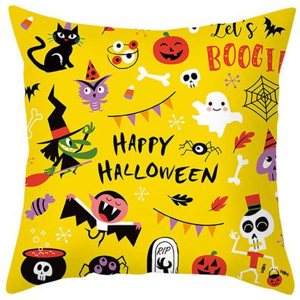 Halloween Pillow Covers Ghost Pumpkins Pillowcase Holiday Throw Pillows Cover for Home Sofa Decor