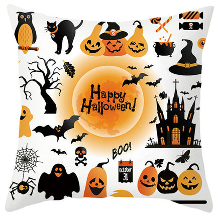 Halloween Pillow Covers Ghost Pumpkins Pillowcase Holiday Throw Pillows Cover for Home Sofa Decor