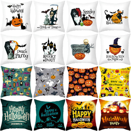 Halloween Pillow Covers Ghost Pumpkins Pillowcase Holiday Throw Pillows Cover for Home Sofa Decor