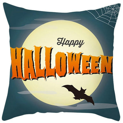 Halloween Pillow Case Throw Pillow Cover Happy Halloween Linen Sofa Bed Throw Cushion Cover Decoration