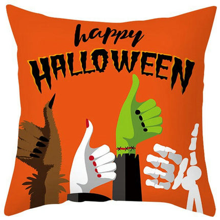 Halloween Pillow Case Throw Pillow Cover Happy Halloween Linen Sofa Bed Throw Cushion Cover Decoration