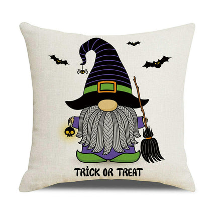 Halloween Pillow Cover Pumpkin Pillow Case Linen Throw Cushion Cover for Home Office Sofa Decoration