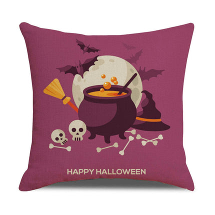 Halloween Throw Pillow Cover Pumpkin Bat Cushion Cases Home Decor for Sofa Bedroom Office