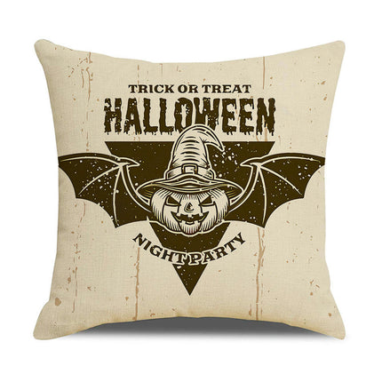 Halloween Pillow Covers Skull Throw Pillows Cover Decor Happy Halloween Square Cushion Covers for Home