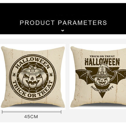 Halloween Pillow Covers Skull Throw Pillows Cover Decor Happy Halloween Square Cushion Covers for Home