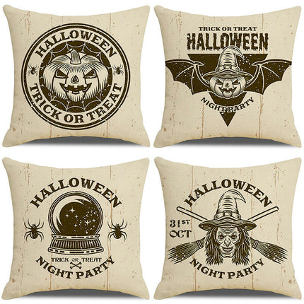 Halloween Pillow Covers Skull Throw Pillows Cover Decor Happy Halloween Square Cushion Covers for Home