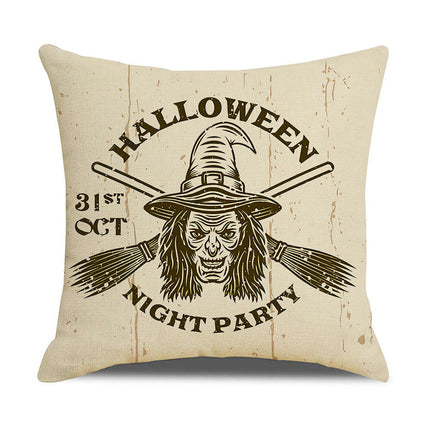 Halloween Pillow Covers Skull Throw Pillows Cover Decor Happy Halloween Square Cushion Covers for Home