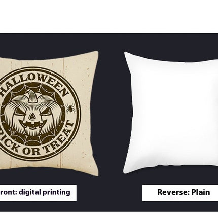 Halloween Pillow Covers Skull Throw Pillows Cover Decor Happy Halloween Square Cushion Covers for Home