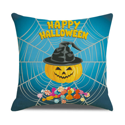 Halloween Pillow Case,Pumpkin Pillow Cover Halloween Linen Sofa Bed Throw Cushion Cover Decoration