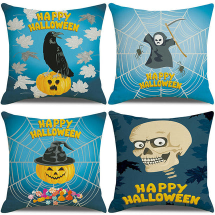 Halloween Pillow Case,Pumpkin Pillow Cover Halloween Linen Sofa Bed Throw Cushion Cover Decoration