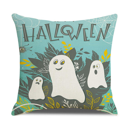 Halloween Sofa Bed Decoration Pillow Case, Orange Pumpkin Pillow Cover Halloween Throw Cushion Cover