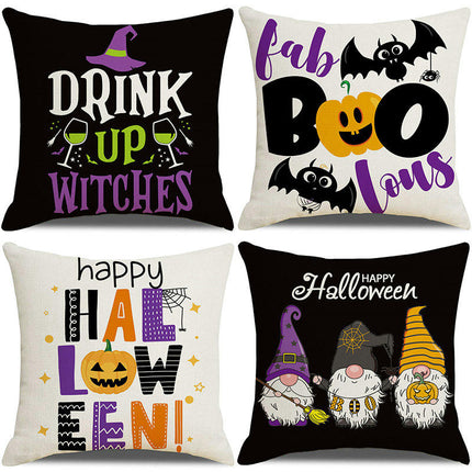 Halloween Pillow Covers Letter Throw Pillows Cover Decor Halloween Square Cushion Covers for Home