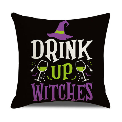 Halloween Pillow Covers Letter Throw Pillows Cover Decor Halloween Square Cushion Covers for Home