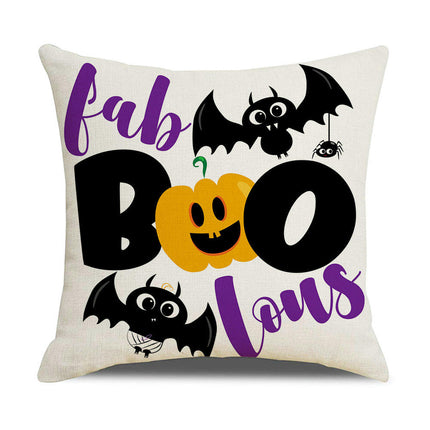 Halloween Pillow Covers Letter Throw Pillows Cover Decor Halloween Square Cushion Covers for Home