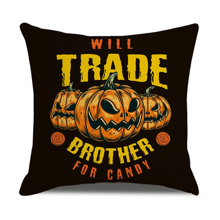 Halloween Pillow Covers Funny Skull Throw Pillow Covers Halloween Home Decor Cushion Covers for Sofa Bedroom