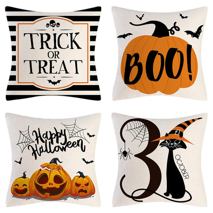 Halloween Pillow Covers Letter Throw Pillow Covers Halloween Home Decor Cushion Covers for Sofa Bedroom