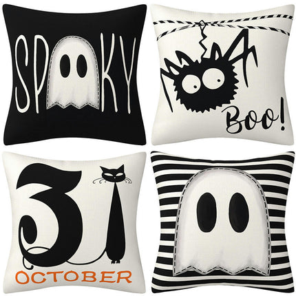 Halloween Decorations Pillow Covers Halloween Throw Pillow Covers Ghost Cushion Covers for Sofa