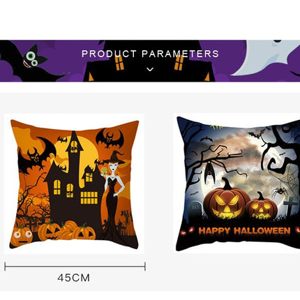 Halloween Decorations Pillow Covers Halloween Throw Pillow Covers Pumpkin Cat Cushion Covers for Sofa