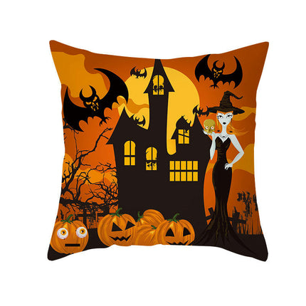 Halloween Decorations Pillow Covers Halloween Throw Pillow Covers Pumpkin Cat Cushion Covers for Sofa