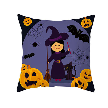 Halloween Decorations Pillow Covers Halloween Throw Pillow Covers Pumpkin Cat Cushion Covers for Sofa