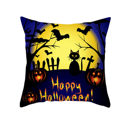 Halloween Decorations Pillow Covers Halloween Throw Pillow Covers Pumpkin Cat Cushion Covers for Sofa