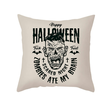 Halloween Pillow Covers Funny Skull Throw Pillow Covers Halloween Home Decor Cushion Covers for Sofa Bedroom-B