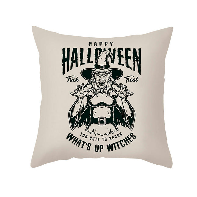 Halloween Pillow Covers Funny Skull Throw Pillow Covers Halloween Home Decor Cushion Covers for Sofa Bedroom-B