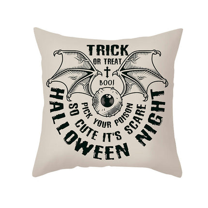 Halloween Pillow Covers Funny Skull Throw Pillow Covers Halloween Home Decor Cushion Covers for Sofa Bedroom-B