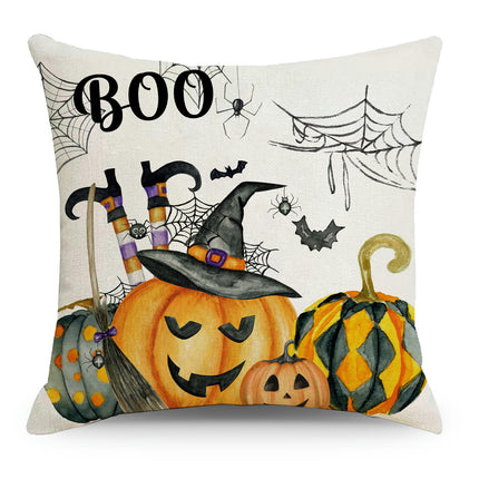 Pumpkin Pillow Covers Linen Outdoor Cushion Covers for Sofa,Halloween Decor Throw Pillow Covers