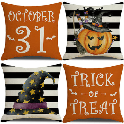 Halloween Letter Throw Pillow Covers Pumpkin Halloween Decor Pillows Cases Pillow Cases for Home