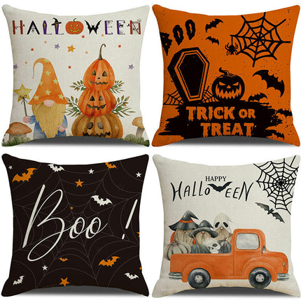 Halloween Pillow Covers Funny Throw Pillow Covers Halloween Home Decor Cushion Covers for Sofa Bedroom-A