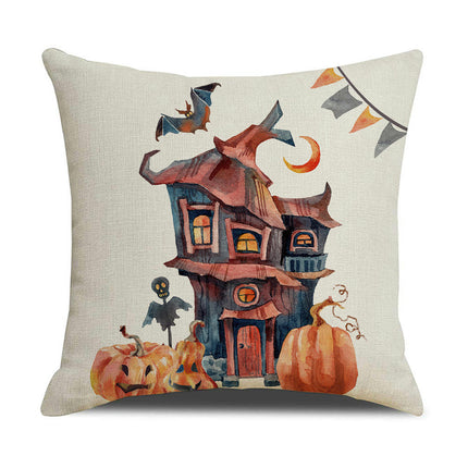 Halloween Truck Throw Pillow Covers Pumpkin Halloween Decor Pillows Cases Pillow Cases for Home-B