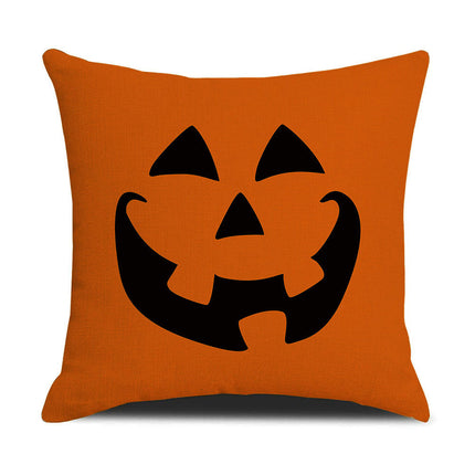 Decor Throw Pillow Cases Black Halloween Decorative Square Cushion Covers for Home Outdoor Sofa Couch Bed-A1