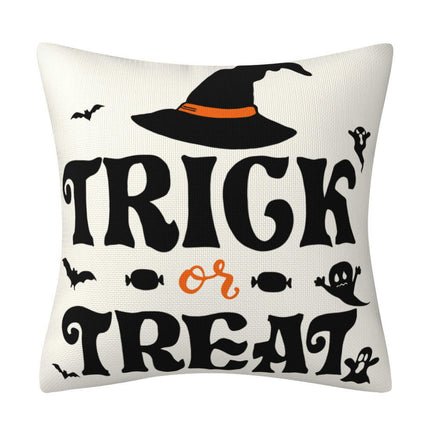 Decor Throw Pillow Cases Black Halloween Decorative Square Cushion Covers for Home Outdoor Sofa Couch Bed-A2