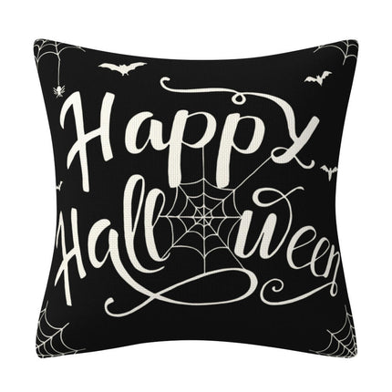 Decor Throw Pillow Cases Black Halloween Decorative Square Cushion Covers for Home Outdoor Sofa Couch Bed-A2