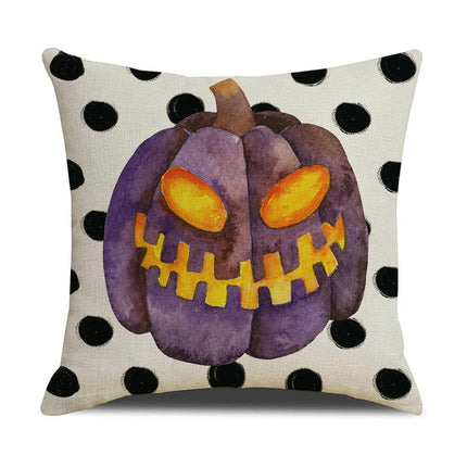 Throw Pillow Cases Purple Halloween Decorative Square Cushion Covers for Home Outdoor Sofa