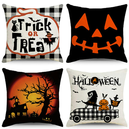 Halloween Pumpkin Throw Pillow Covers Soft Pillow Covers Cushion Covers for Sofa Decorations