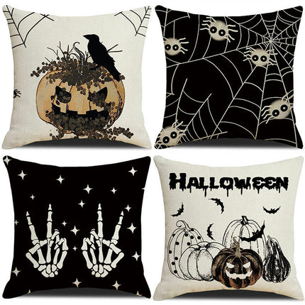 Halloween Pillow Cover Spider Web Pillow Case Black Throw Cushion Cover Cushion Cases for Home