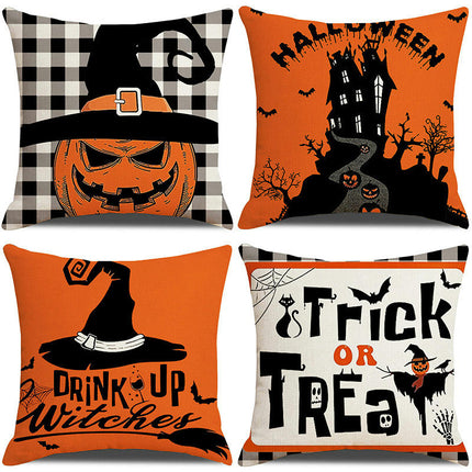 Halloween Pillow Covers,Home Decor Halloween Gifts Linen Sofa Throw Pillow Case Cushion Cover