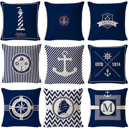 Throw Pillow Covers Sailboat Decorative Pillow Cases Cushion Covers for Sofa Bed Home Decor