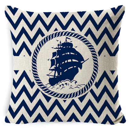 Throw Pillow Covers Sailboat Decorative Pillow Cases Cushion Covers for Sofa Bed Home Decor