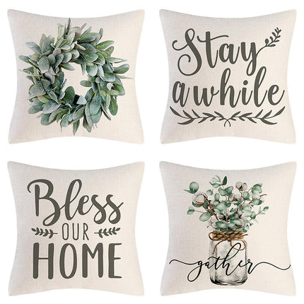 Throw Pillow Covers Plants and Flowers Decorative Pillow Cases Cushion Covers for Sofa Bed Home Decor