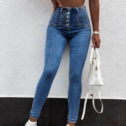 Women's High Waist Skinny Jeans Stretchy Casual Denim Pants