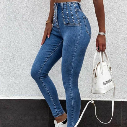 Women's High Waist Skinny Jeans Stretchy Casual Denim Pants